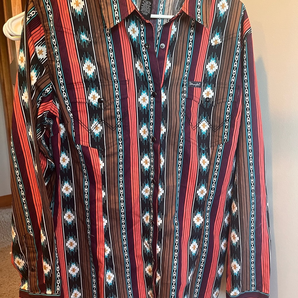 Women's Multicolor Button Down Shirt